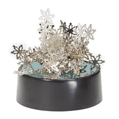 Warm Fuzzy Snowflake base for desk display, enabling gravity-defying sculpture and focus.