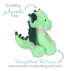 Warm Pals Daniel Dragon plush in freezer image suggests refreshing cool-down option.