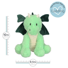 Warm Pals Daniel Dragon plush lavender-scent detail emphasizes calming aroma.