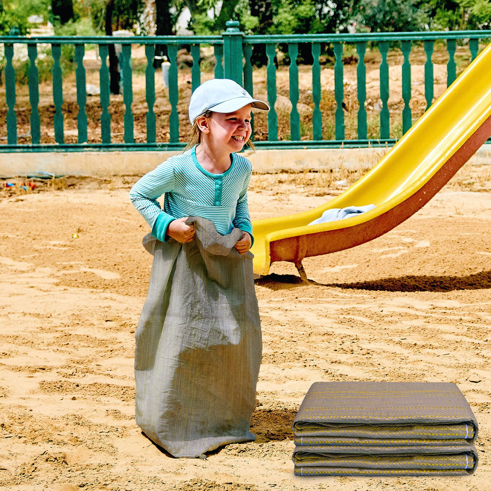 Warmfarm outdoor lawn games setup with sturdy burlap sacks.