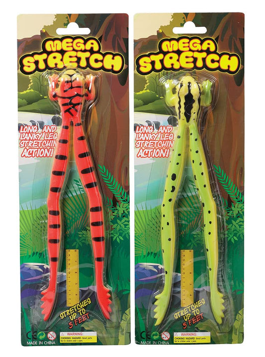 Warm Fuzzy Mega Stretch Frog close-up in vibrant colors for tactile play.