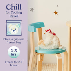 Warmies Chicken lightly scented with lavender for relaxing bedtimes or quiet moments.