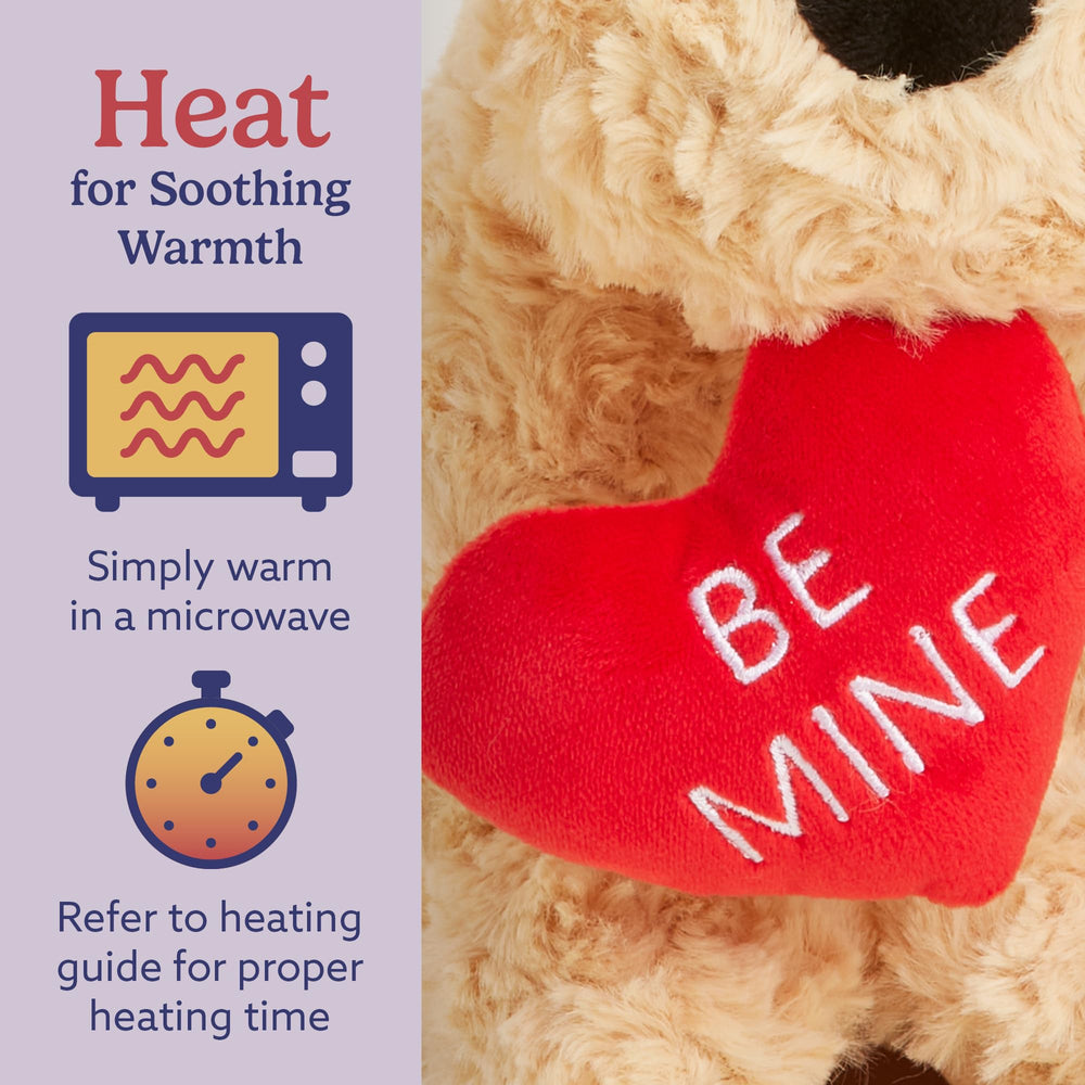 Warmies Dog Golden Be Mine soft plush material for comfort touch.
