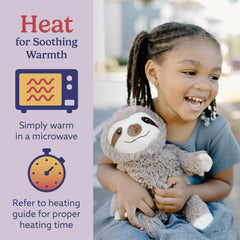 Warmies Gray Sloth bedtime companion for cozy nights