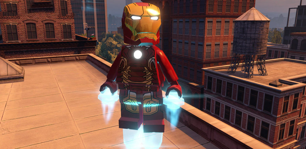 Warner Bros Lego Marvel's Avengers PS4 hero pack featuring Hulk and Iron Man for unlocked abilities.