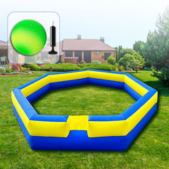 WARSUN 15Ft Gaga Ball Pit front view showing portable inflatable play unit