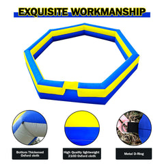 WARSUN 15Ft Gaga Ball Pit side view highlighting durable materials and transportability