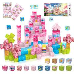 WSHIMIN Princess Castle pink blocks for imaginative play and stacking