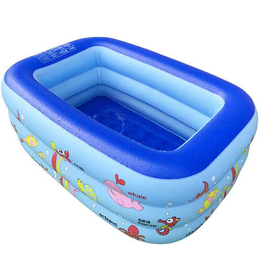 WateBom inflatable kiddie pool with ocean world design for indoor and outdoor fun.