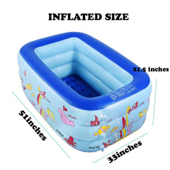 WateBom 51x33x21 inch pool in ocean world theme for family use.