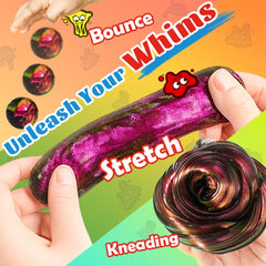 WATERELF Galaxy Putty child playing at desk showing portable sensory fun