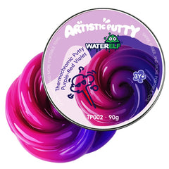 WaterELF Play Putty purple-pink tin front view for engaging sensory play