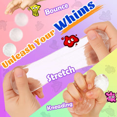 WaterELF crystal putty close-up shows smooth texture for sensory exploration.