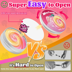 WATERELF putty tin open with yellow putty for color variety
