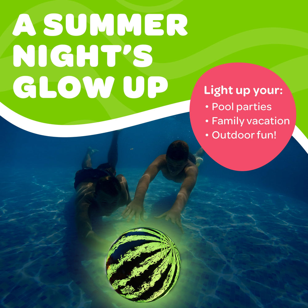 Watermelon Ball Lit uses LR44 batteries for reliable glow.
