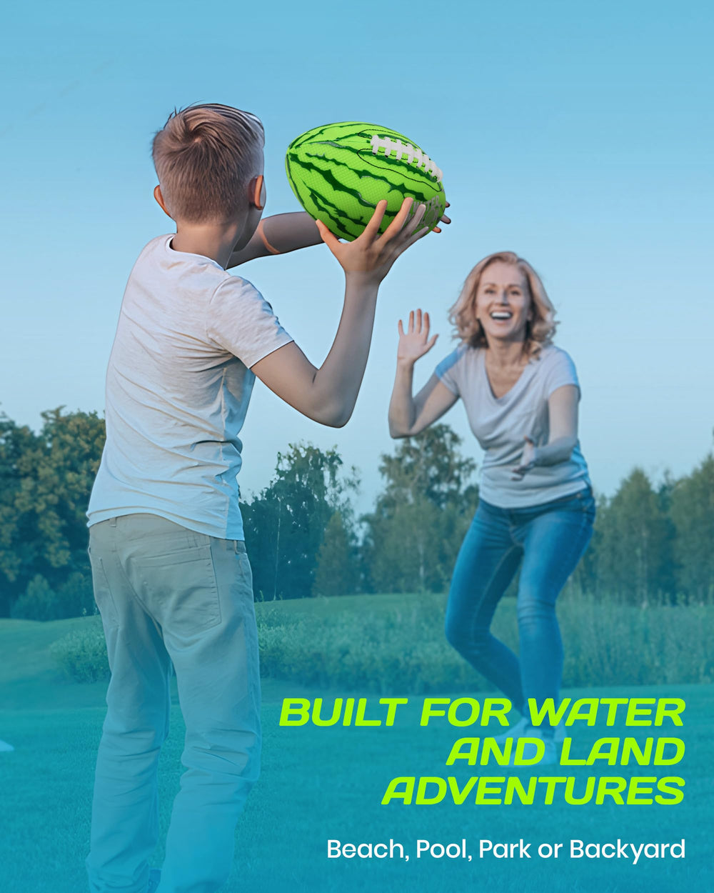 Watermelon Ball waterproof-durable-bladder stands up to splashes and kicks.