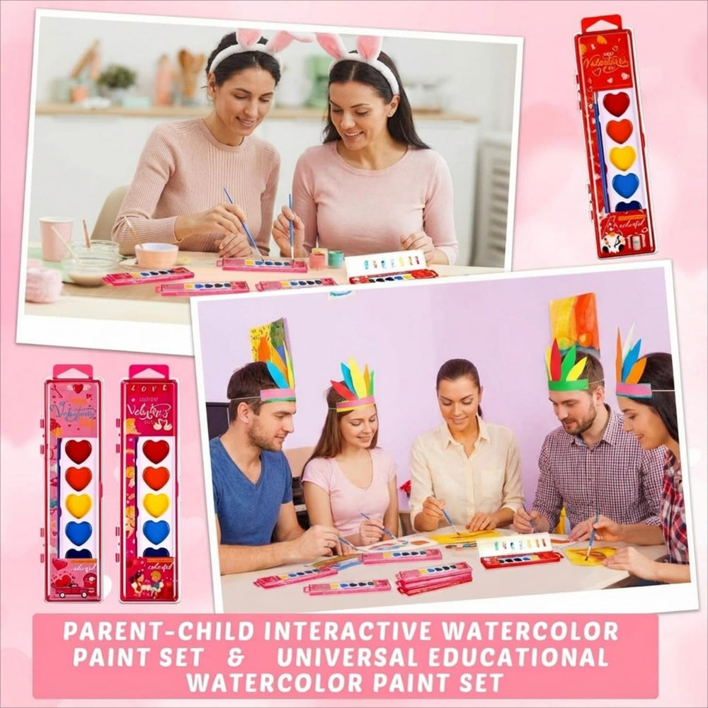 Watersay washable watercolors, quick cleanup from fabrics and surfaces.