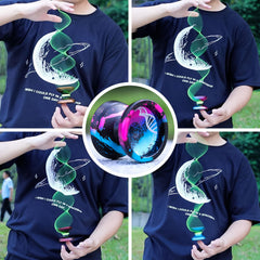 Close-up of WATIEOBOO yoyo dimple ball enhancing spin stability.