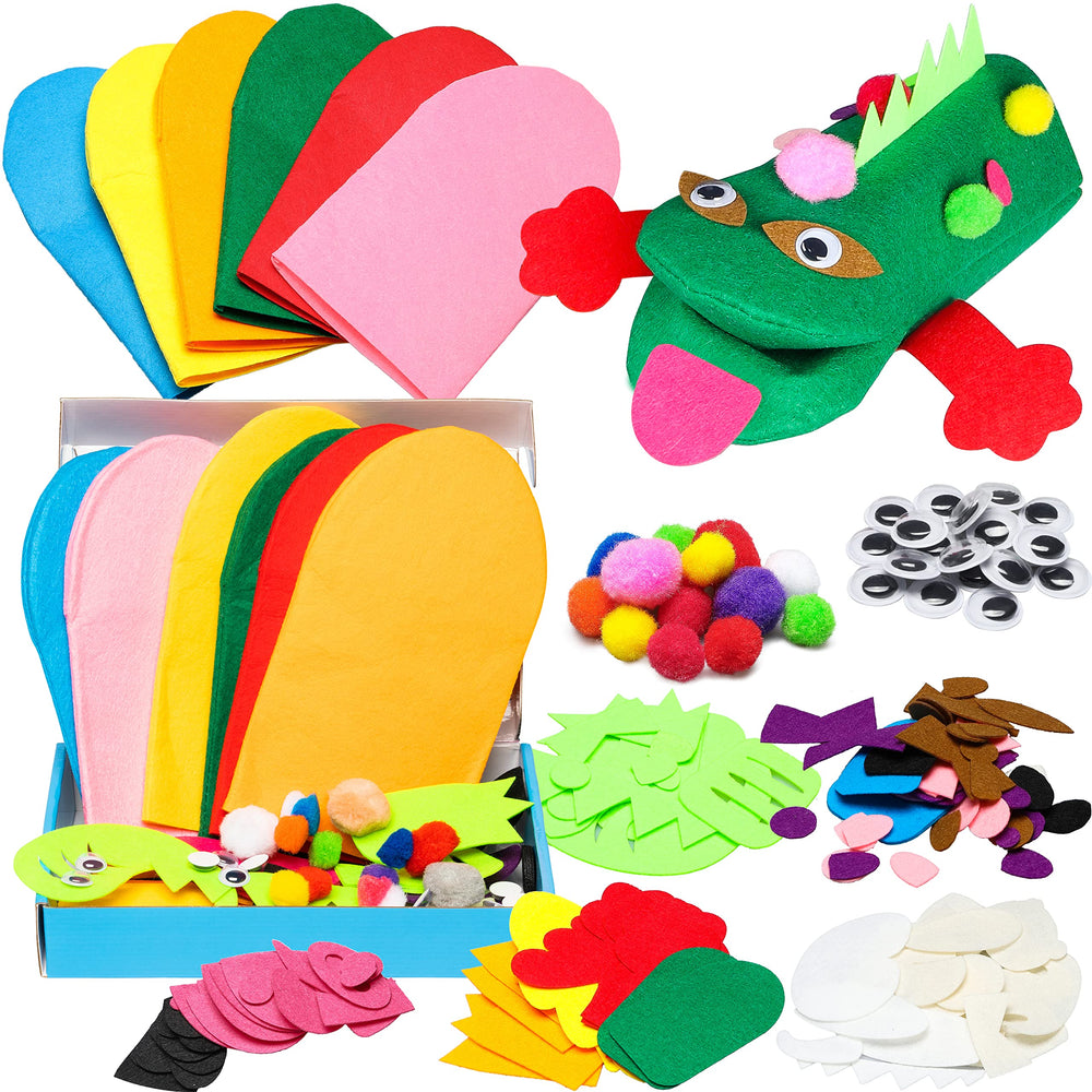 WATINC 6Pcs Hand Puppet Kit box for creative storytelling and interactive play