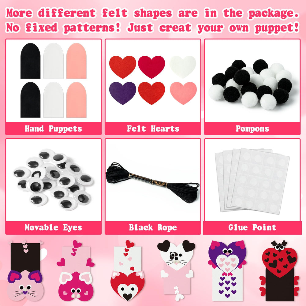 WATINC 6Pcs Hand Puppet Kit googly eyes set adds personality.