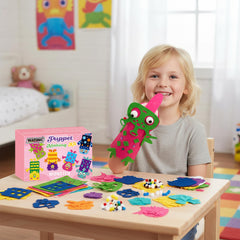 WATINC child-friendly puppet assembly showing safe, easy crafting
