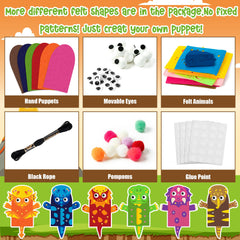 WATINC kit includes pom-poms for decorating puppets and scenes.