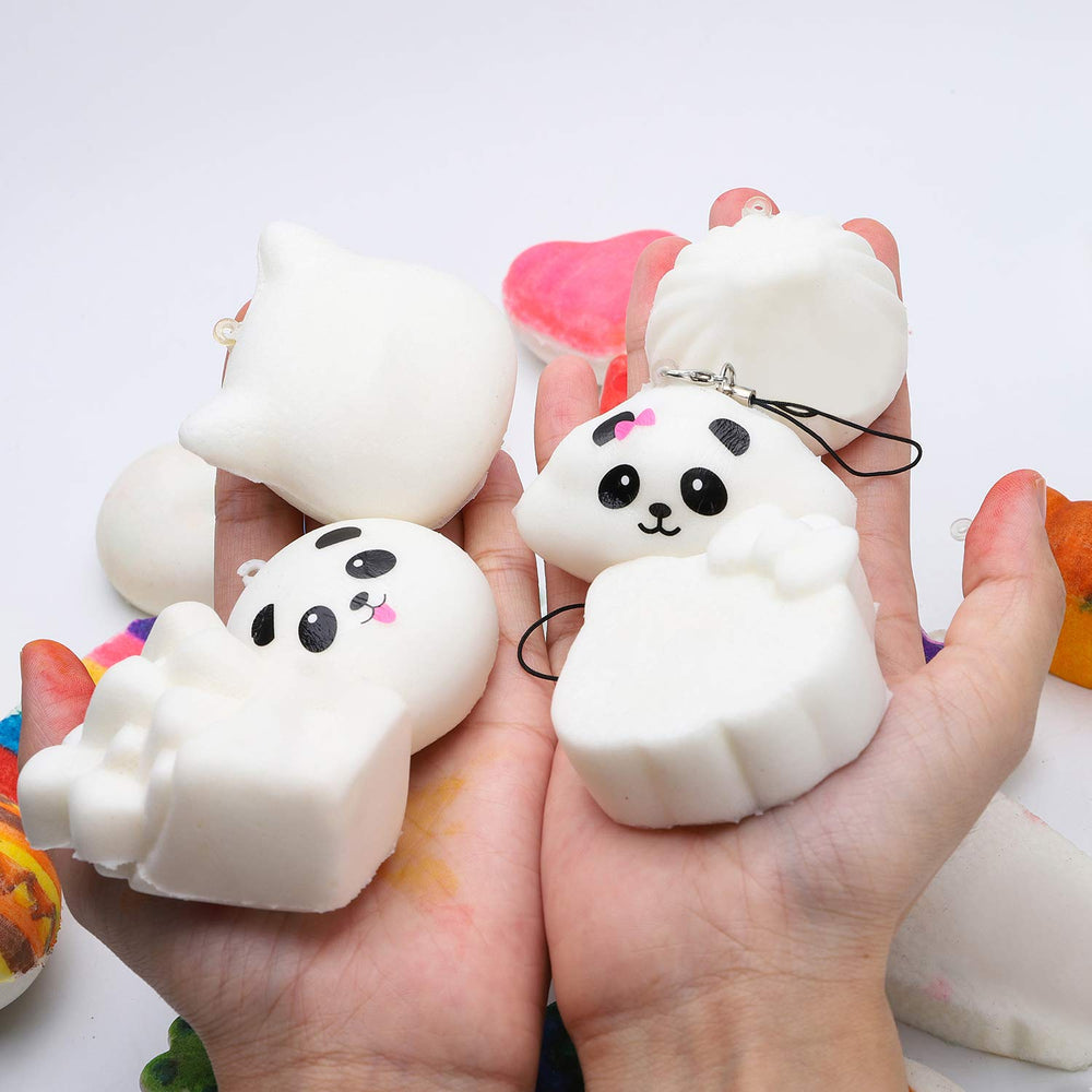 WATINC kawaii squeeze bread in hand, portable stress-relief on the go.