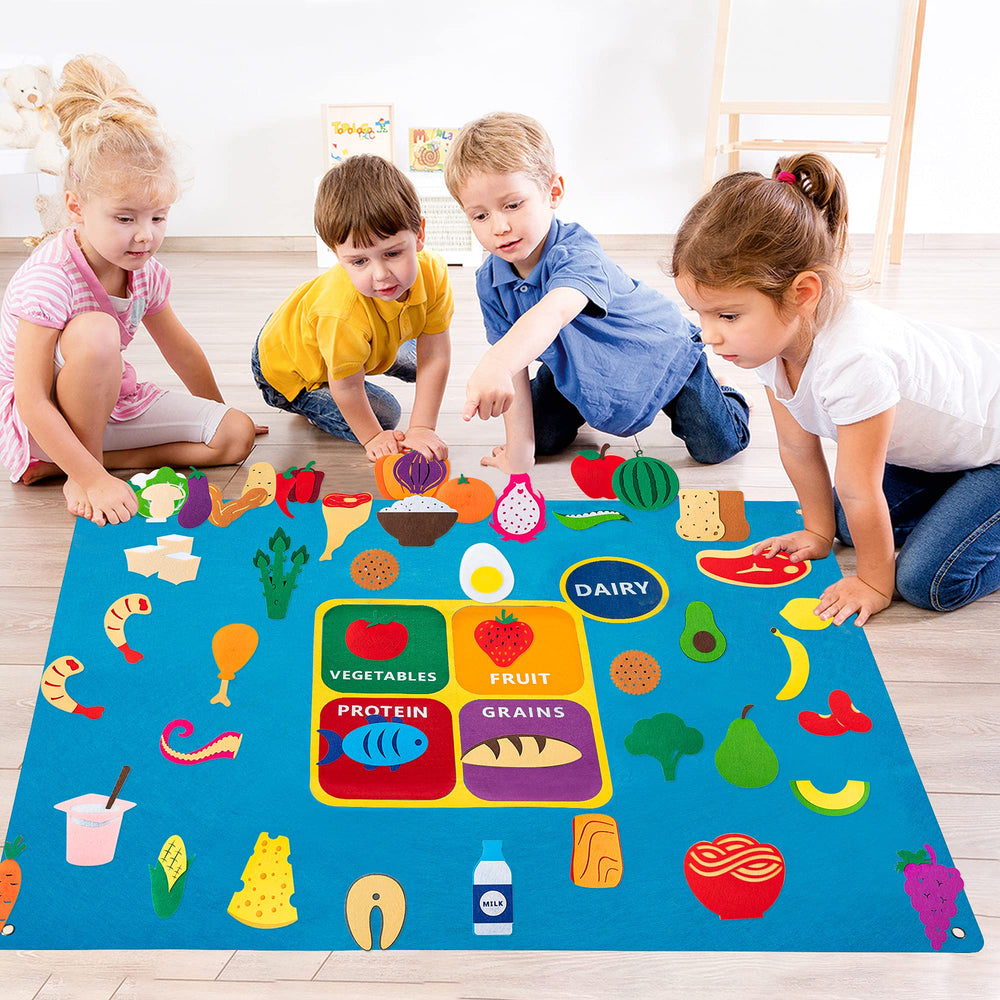 Watinc My Plate felt board toddler-friendly assembly play builds fine motor skills
