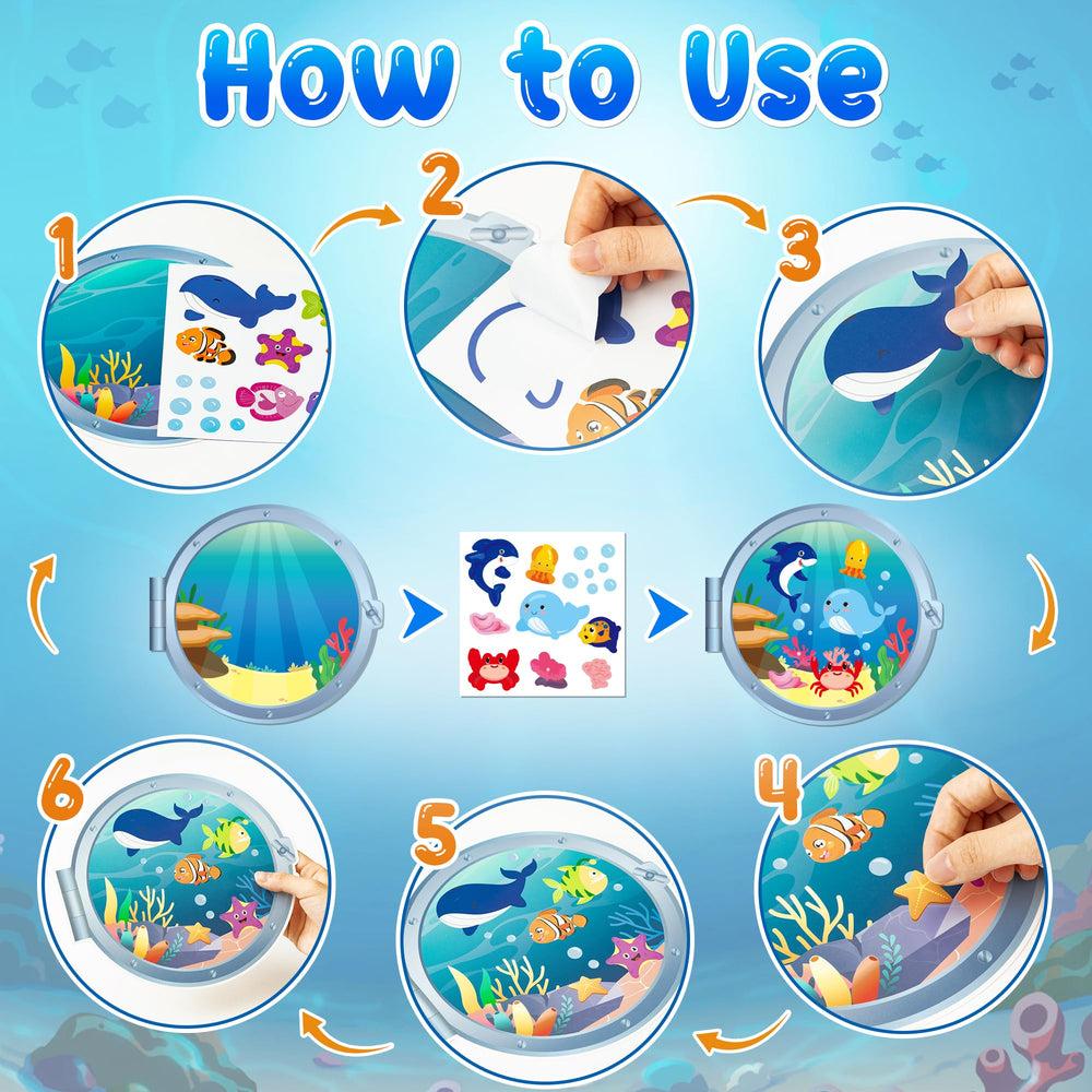 WATINC clownfish sticker for playful ocean murals and learning games
