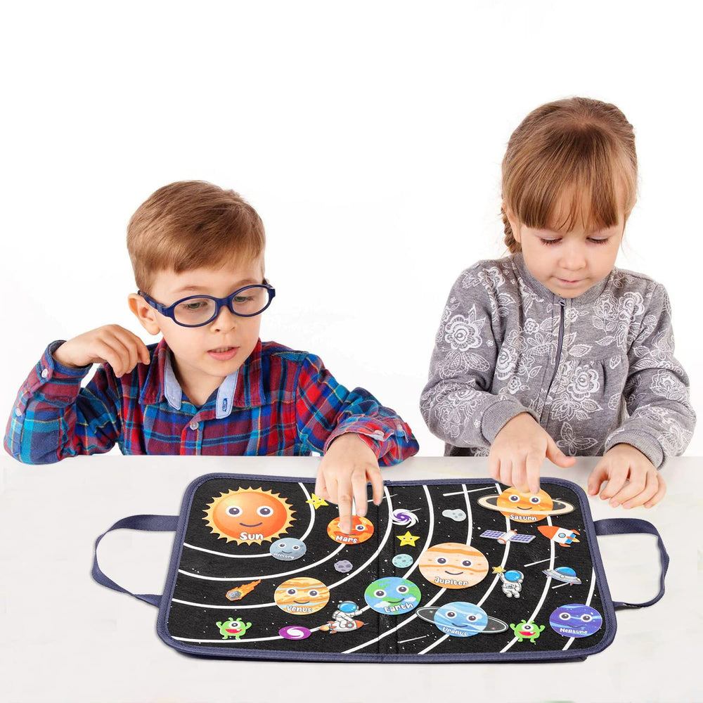 WATINC Travel Felt Board space stars piece inspires quick scene creation.