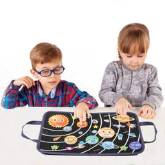 WATINC Travel Felt Board space stars piece inspires quick scene creation.