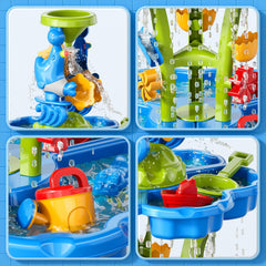 Watudou water table channel play demonstrates water flow and cause-and-effect learning.