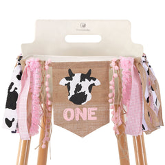 WAUAO cowgirl one high chair banner for a charming cowgirl party centerpiece