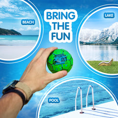 Kids playing with Galaxy Bounce Ball at the beach