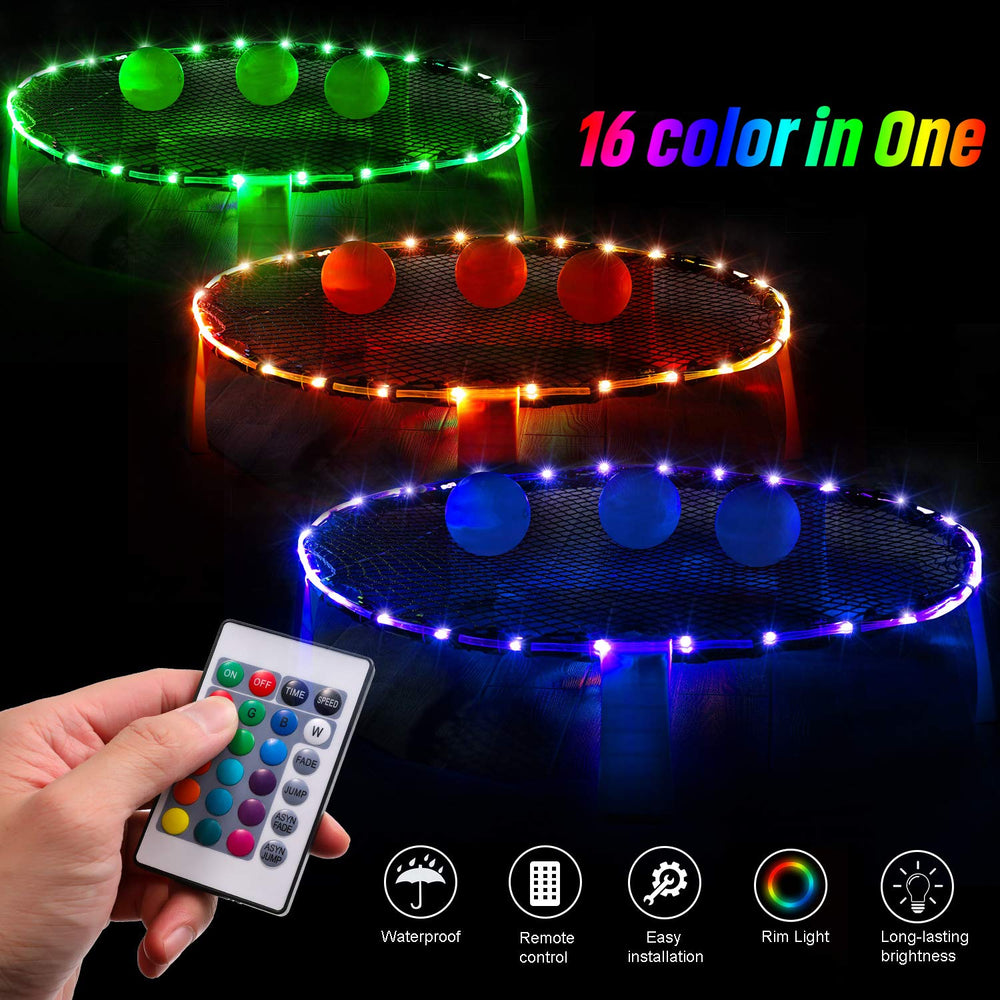 Waybelive LED hoop lights with remote color change for customizable game lighting