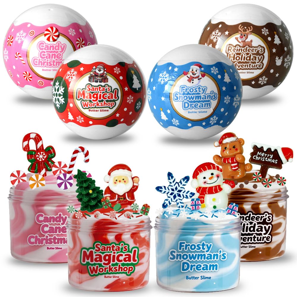 Waybla Christmas slime Santa ball for festive play and decorating