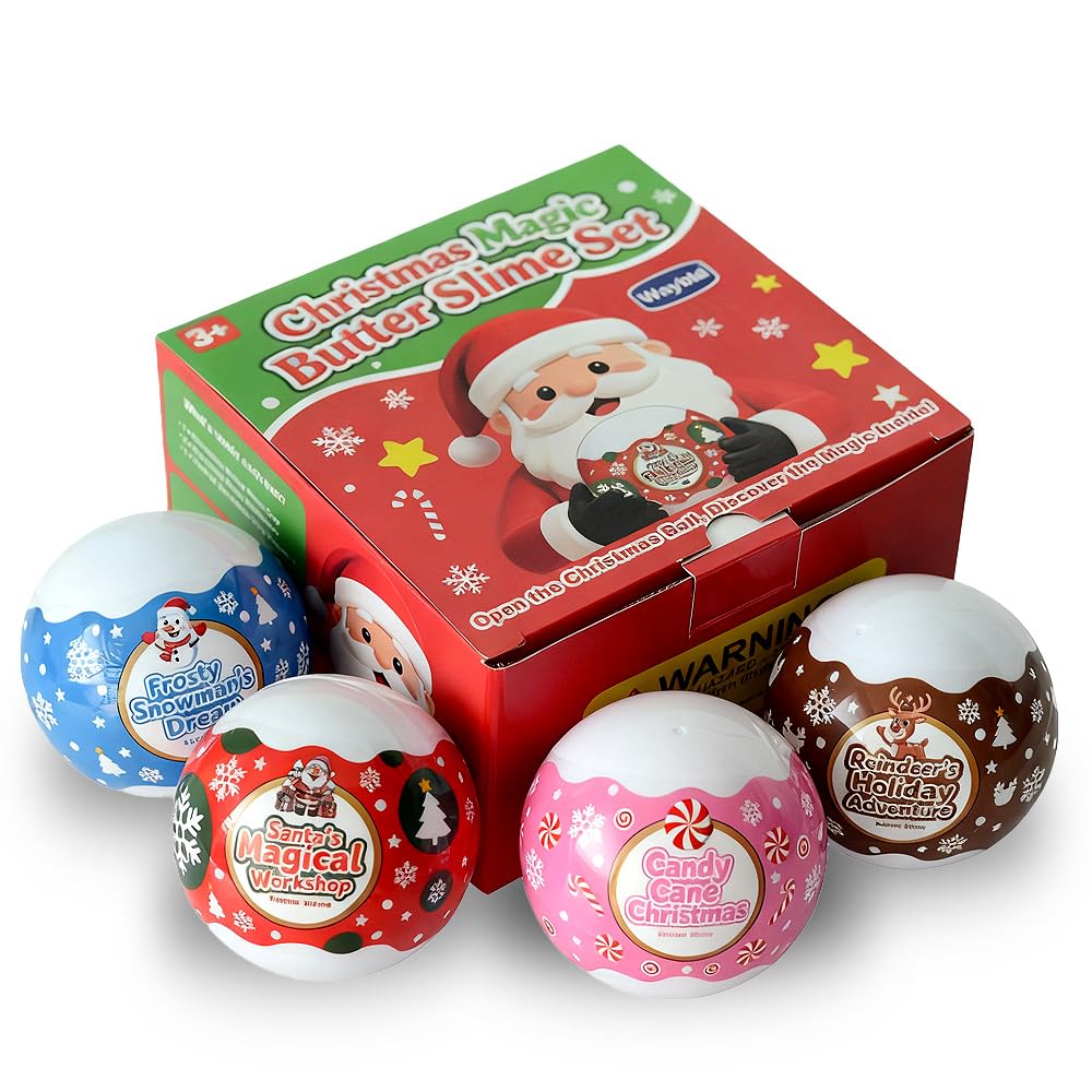 Waybla polymer clay slices pack to decorate slime with Christmas designs