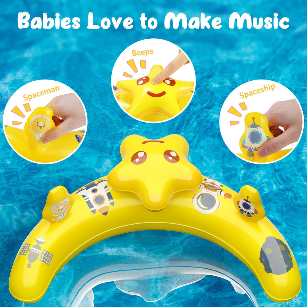 WayEee float includes a toy console to spark curious play and exploration.