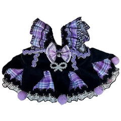 Waynexzavier plush dress lace detail for refined doll outfits