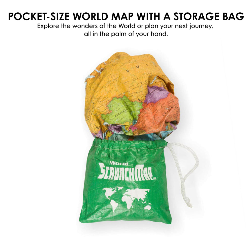 Waypoint Geographic ScrunchMap water-resistant surface suited for spills and moisture.