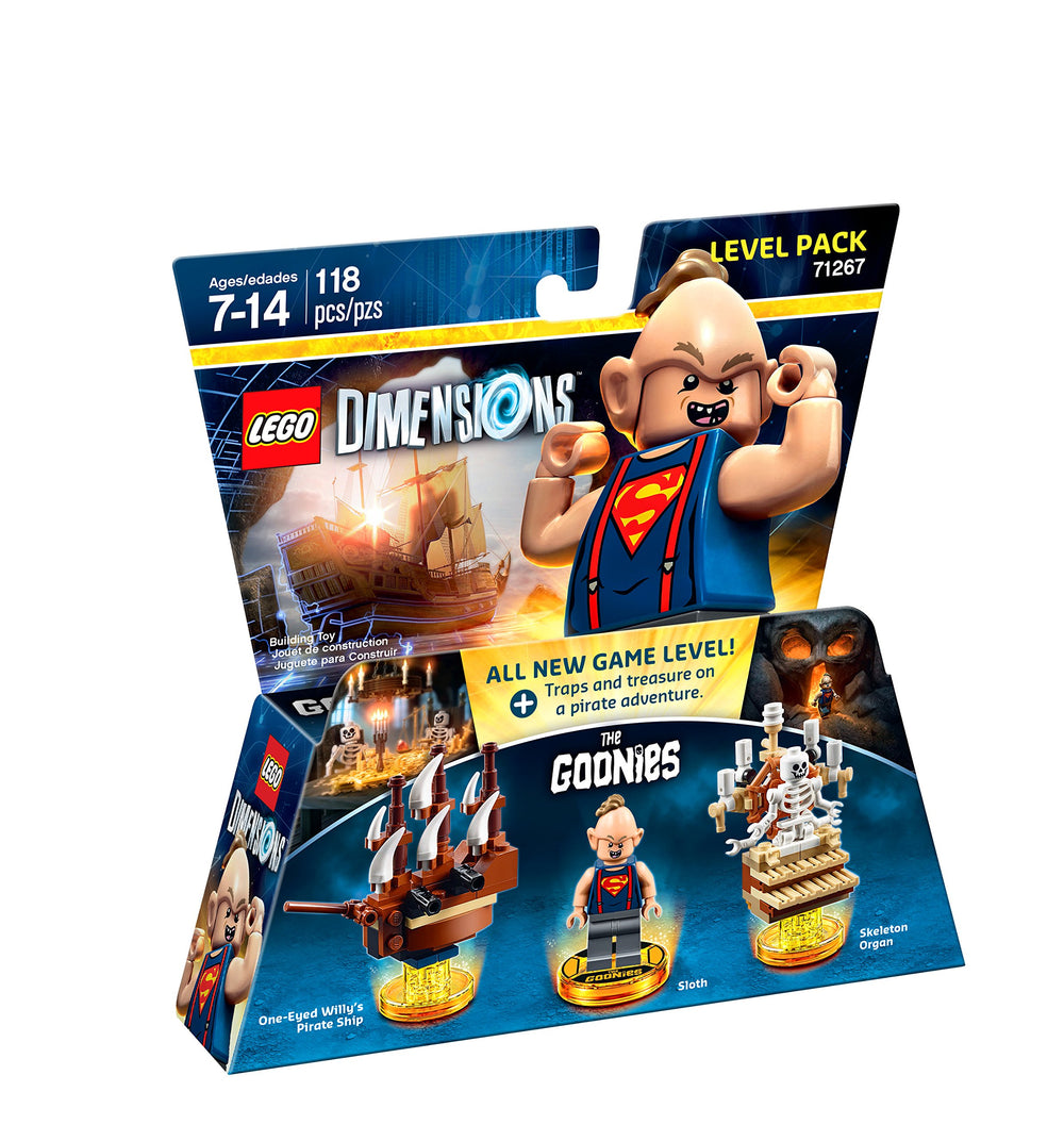 WB LEGO Dimensions Goonies Chunk performing Truffle Shuffle boosts cooperative gameplay.