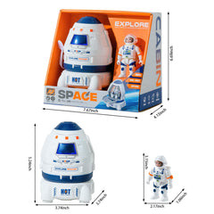 Wbzle Capsule Rocket Toy shows hatch action for pretend missions.