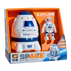 Wbzle Space Ship Toy with lights for immersive space exploration.
