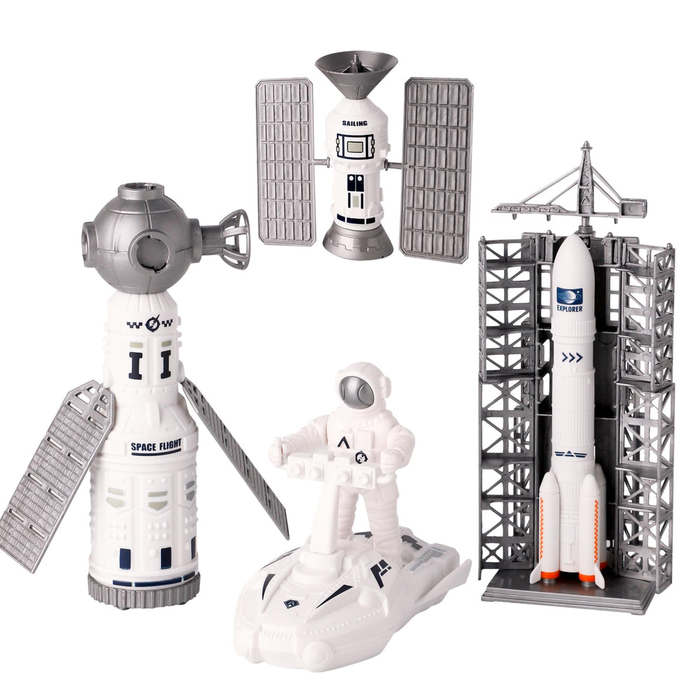 Wbzle Space Toy Kit rocket launch tower invites imaginative play and early STEM skills.