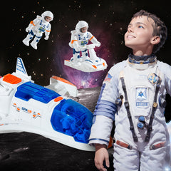 Wbzle Spaceship Shuttle rear hatch opens for convenient exploration.