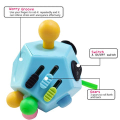 WCZCBOYA joystick and switch surfaces for varied sensory play.