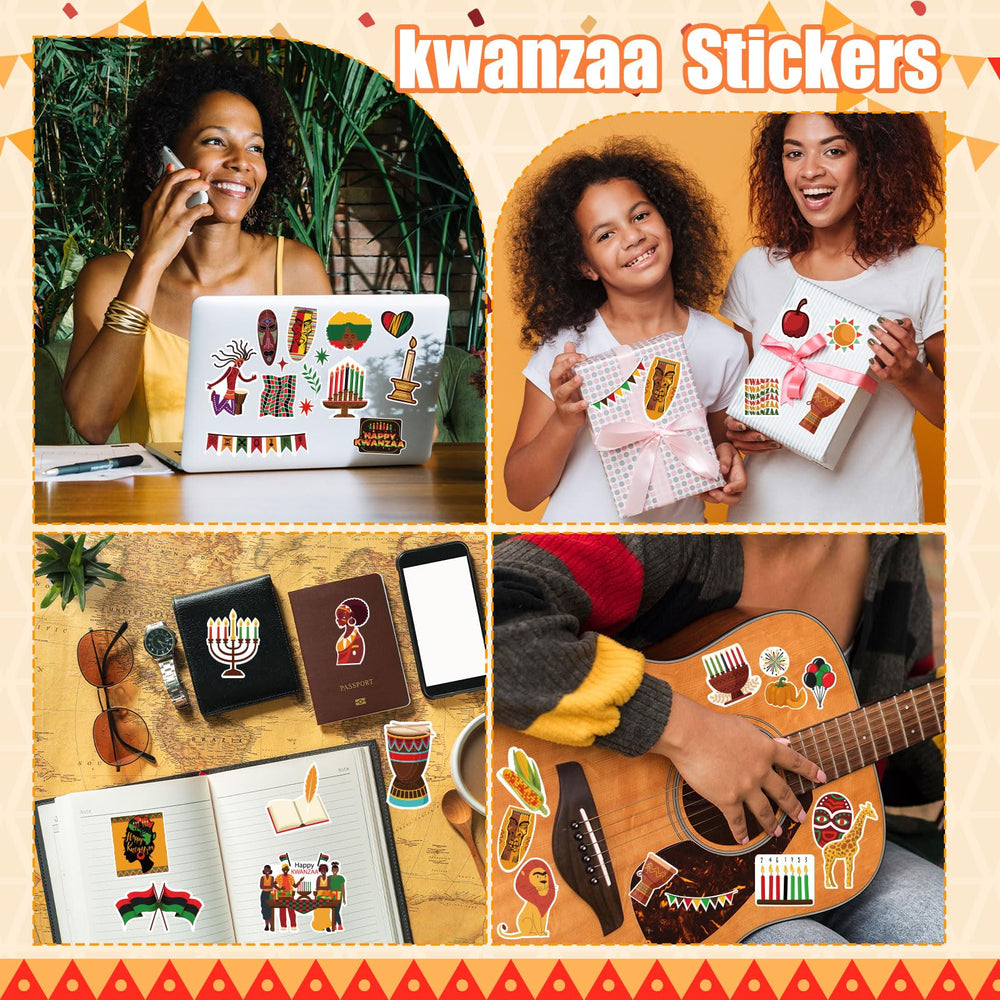WDAHDHP Kwanzaa stickers sticky on multiple surfaces and uses