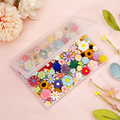 WDARTG mini resin flowers kawaii garden accents for crafts.