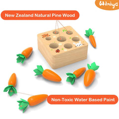 Wdmiya seven carrot pieces fit holes to boost hand-eye coordination.