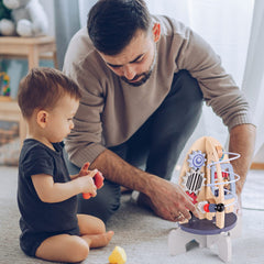 Wdmiya Space rocket activity cube wooden construction with non-toxic paint